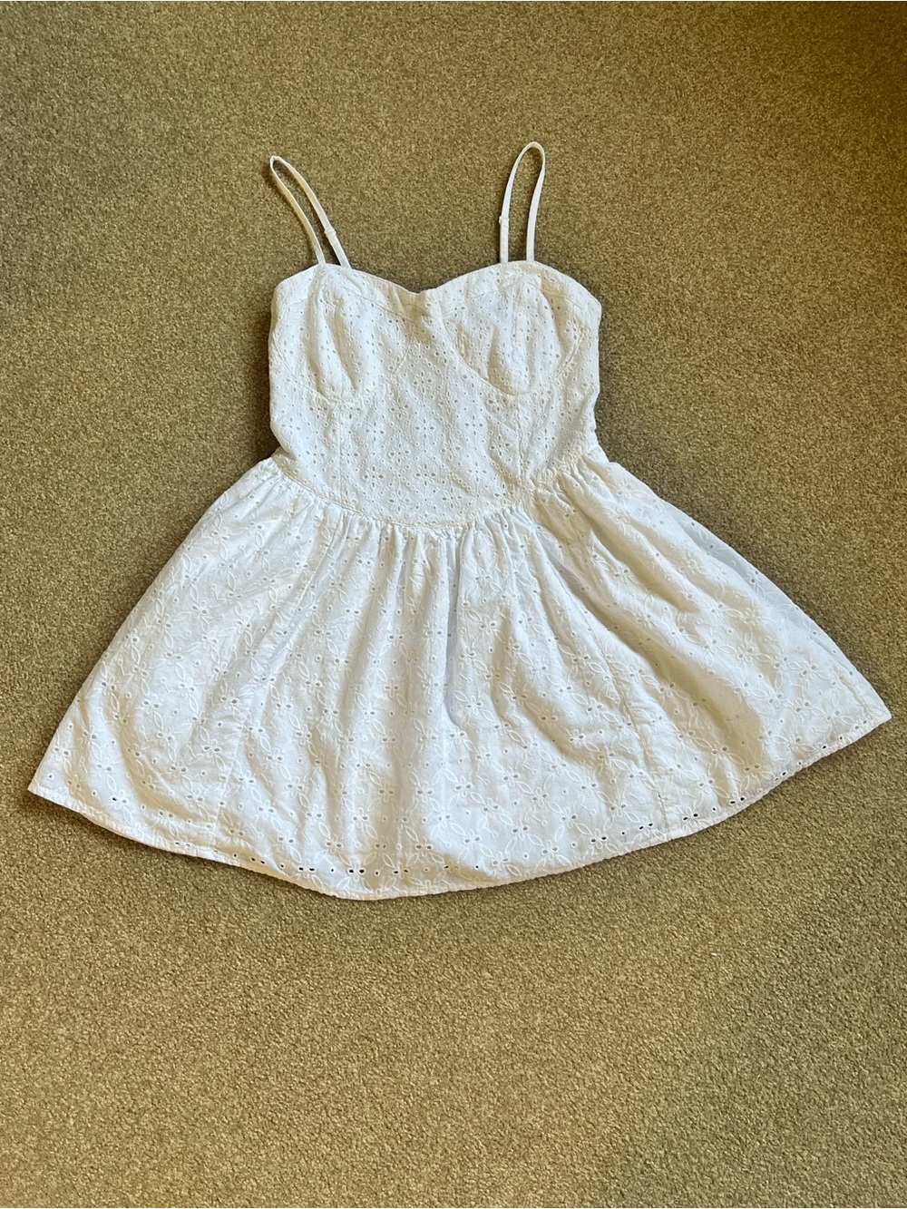 American Eagle white eyelet dress, size S